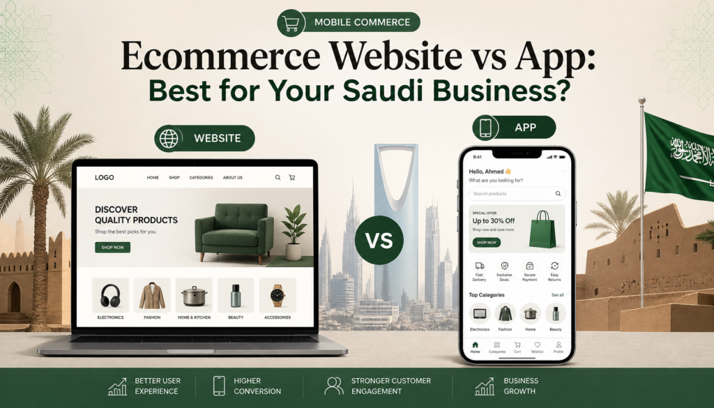Ecommerce Website vs App: Best for Your Saudi Business?