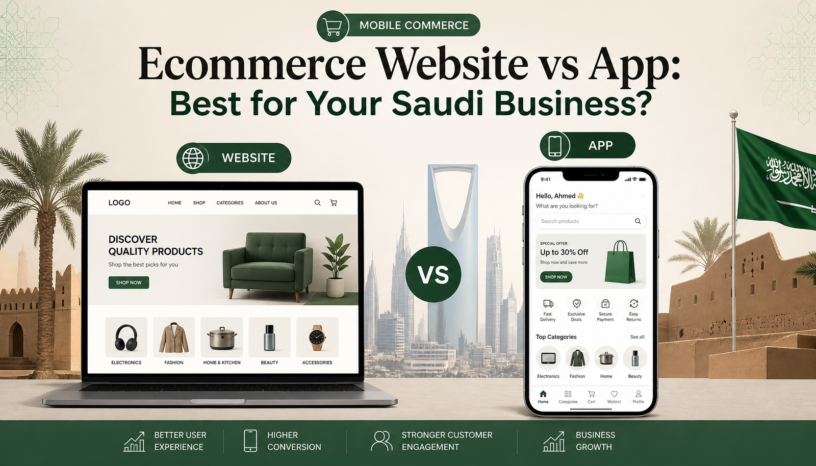 Ecommerce Website vs App: Best for Your Saudi Business?